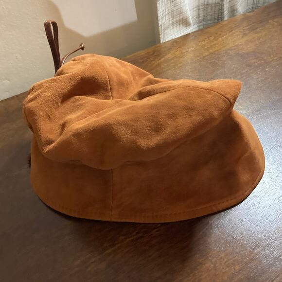 70's Brown Suede and Leather Cap, Rare, excellent condition. - Picture 3 of 6